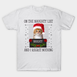 On The Naughty List, And I Regret Nothing T-Shirt